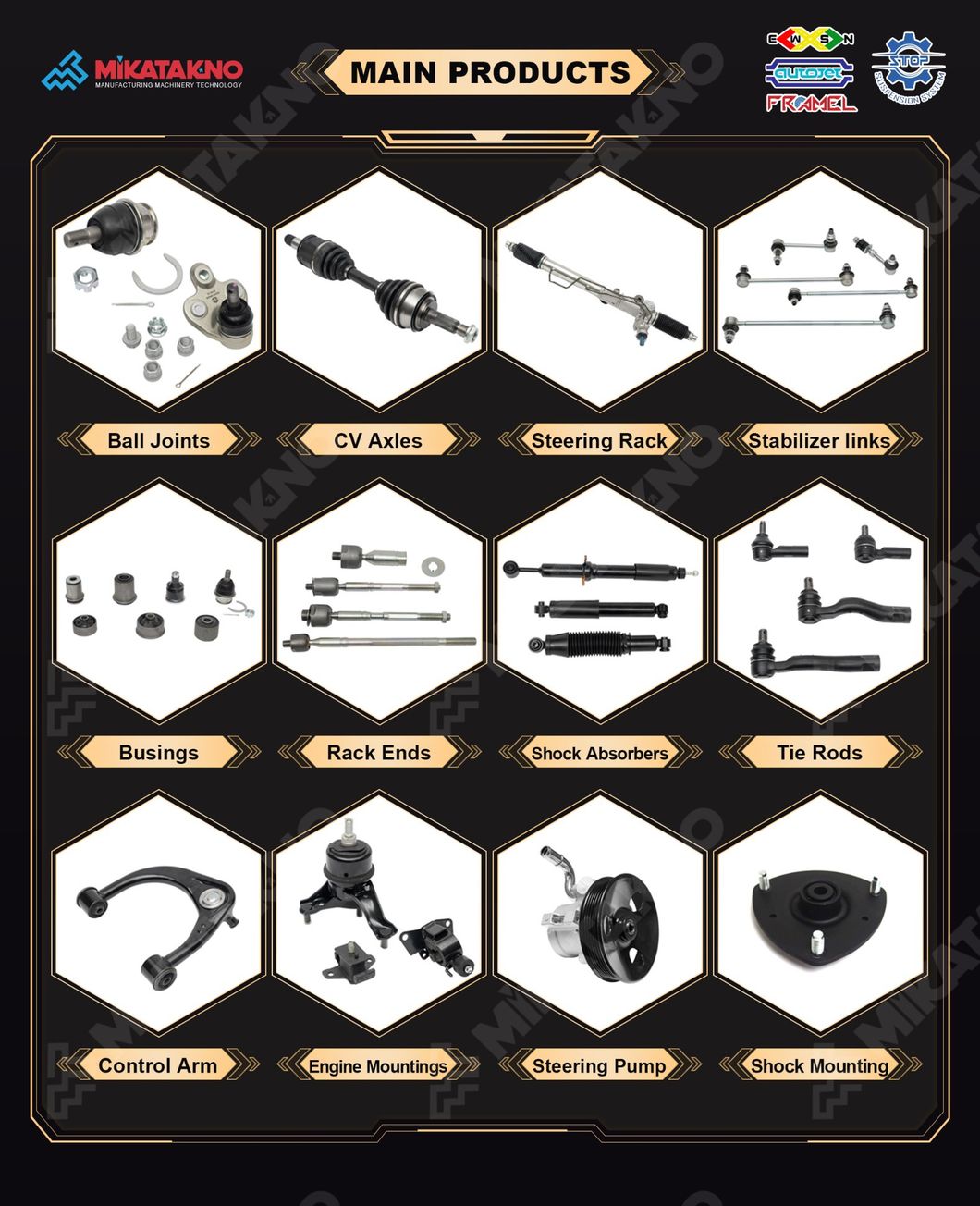 Universal Auto Parts Shock Absorbers for All Types Japanese Cars with High Quality and Wholesale Price