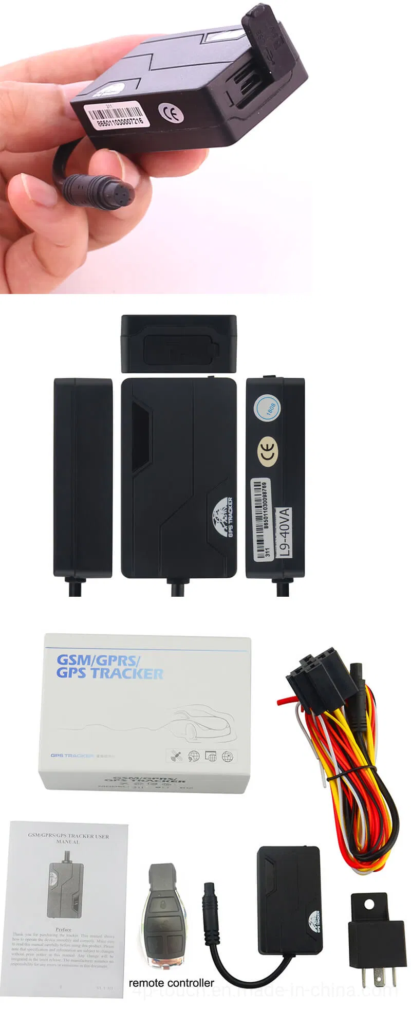 Quality Hot Selling Anti Theft 2G IP67 Waterproof Car Vehicle GPS Tracker with Overspeed Alarm Engine Remote Cut Off T311