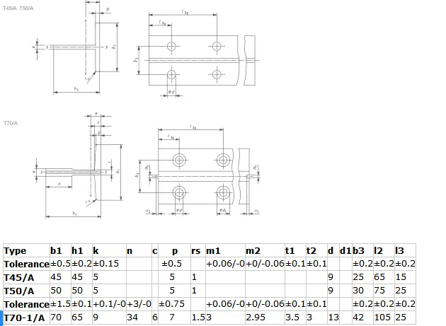 T Type Machined T78 T90 Rails Elevator Lift Guide Rail
