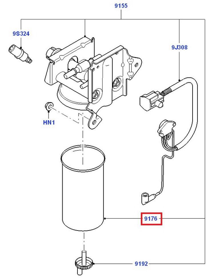 Genuine Diesel Engine Oil Fuel Filter Water Separator Filter for Ford Transit 3c11-9176-Bc 3c119176bc 1685852 4537952 4669224