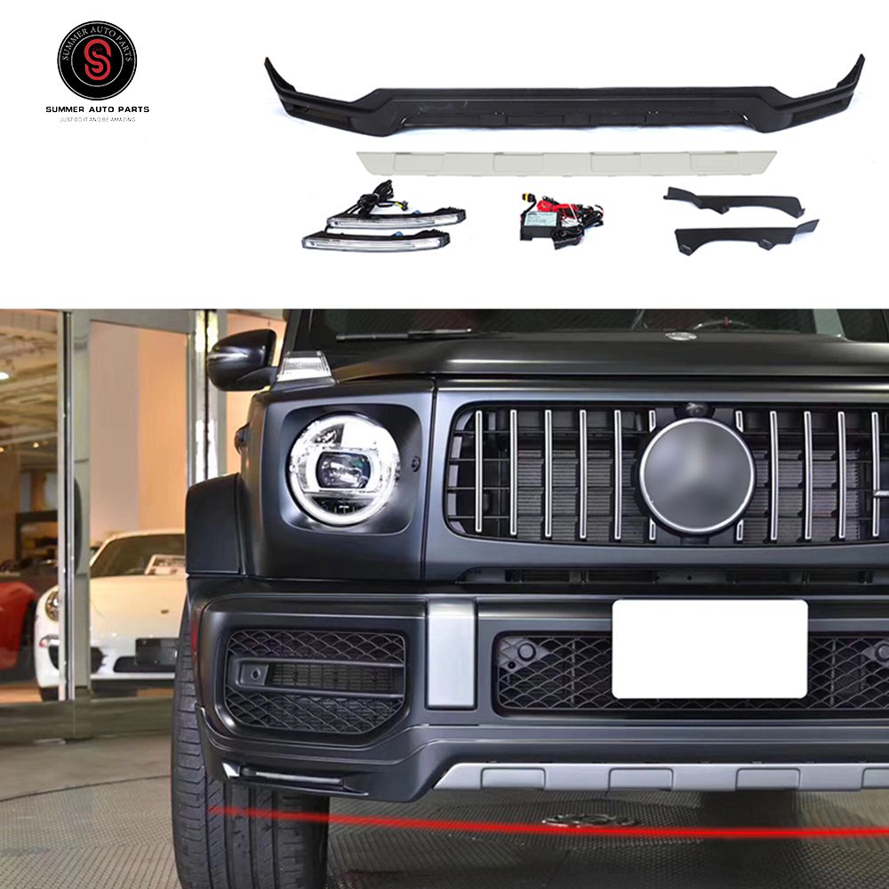 Car auto parts body kit exterior accessories G63 front bumper lip pp material styles for g class w463A