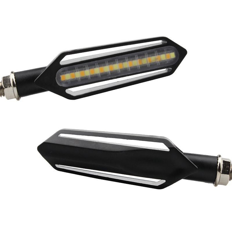 New Motorcycle Modification Accessories LED Turn Light Two-Color Flow Light Brake Turn Light Corner Light