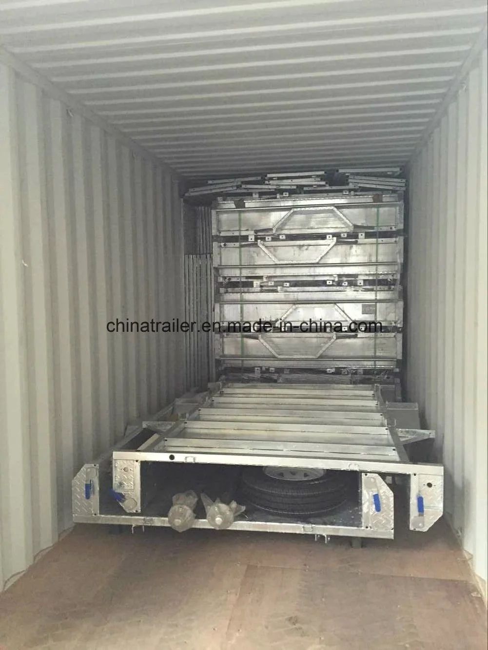 8X5 10X5 10X6 12X7 Hot DIP Galvanized Hydraulic Utility Dump Box Tipper Trailer for Sale
