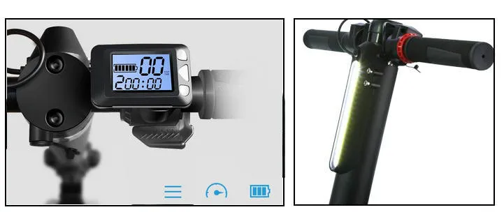 New Design Portable Foldable Aluminum LED Electric Scooter with iPhone Holder and USB