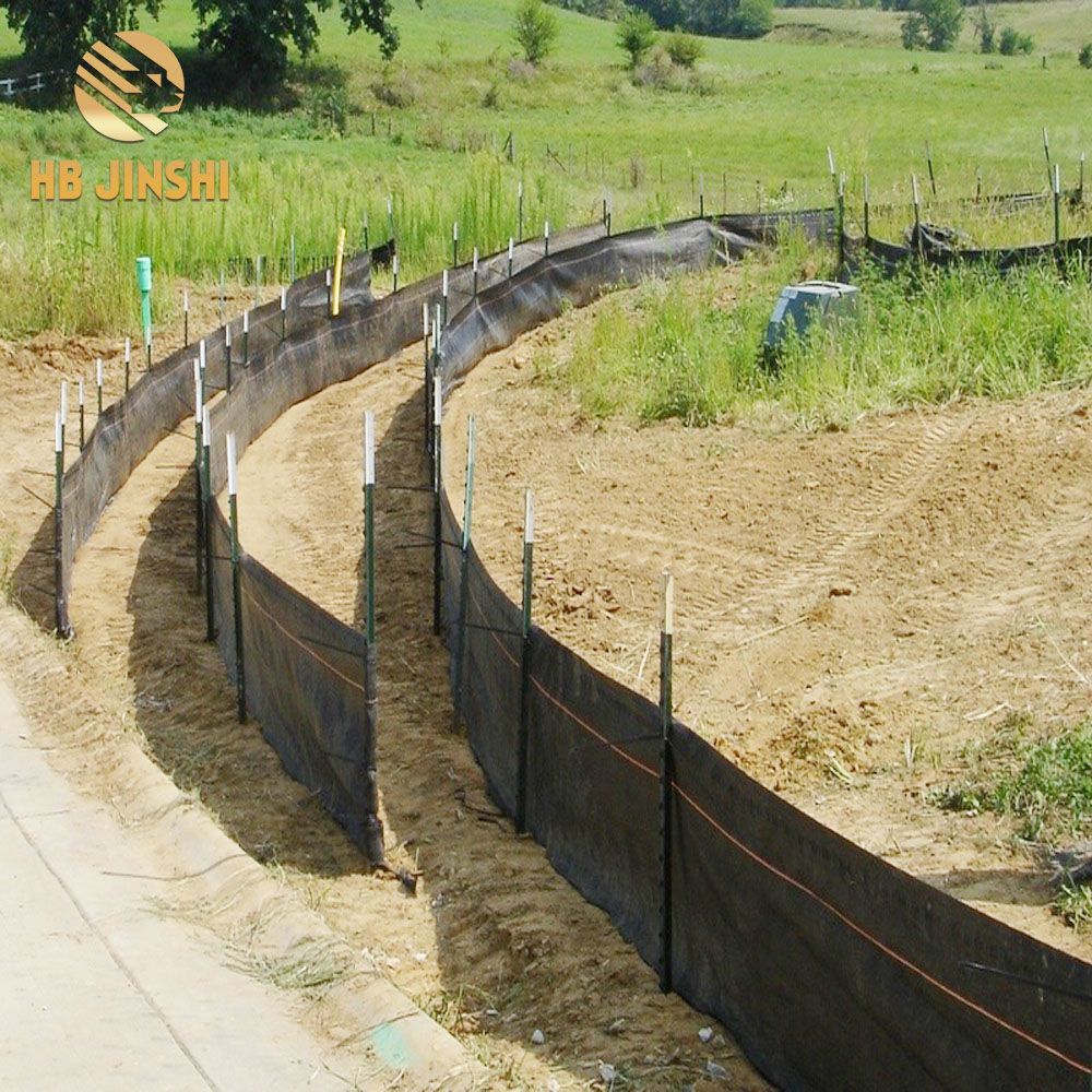 4&prime;black Woven Silt Fence Fabric for Mud Slides and Erosion Protection
