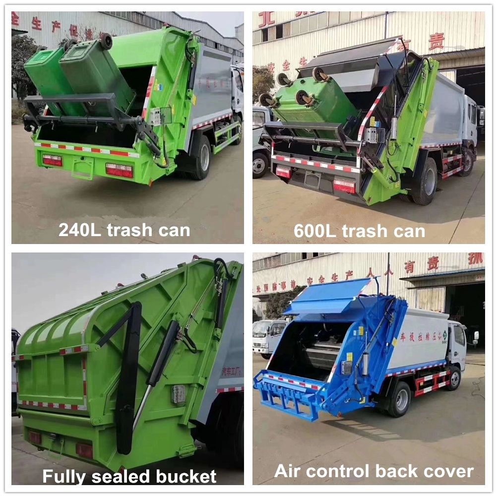 4X2 Dongfeng 5cbm Rear Load Refuse Garbage Compactor Truck