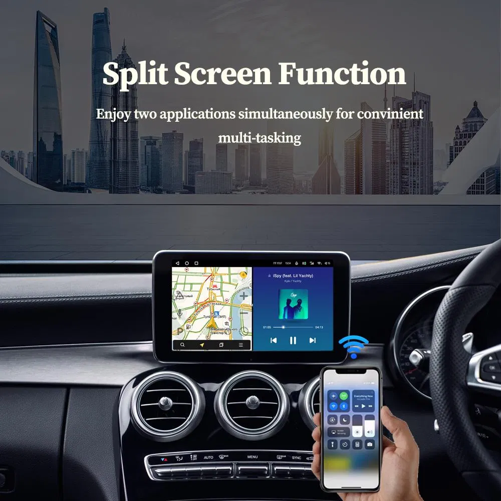 Silverstrong Carplay Ai Box Android 9.0 Box Car Multimedia Player 4+64G Wireless Mirror Link for Carplay Android Auto TV Box