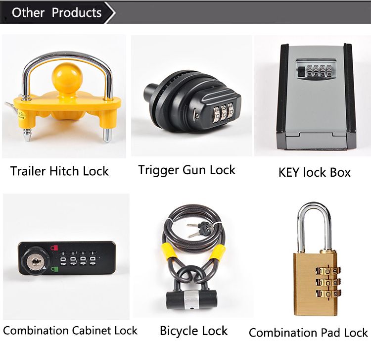 Yh1496 New Style Digit Trailer Hitch Lock U Shape Adjustable Coupler Lock with Combination Lock