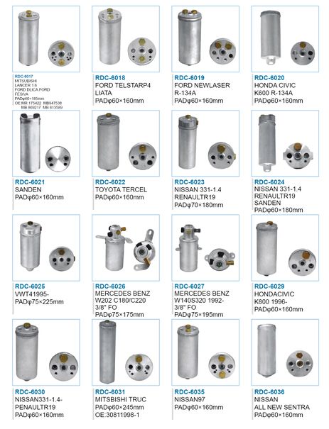 Auto Air Conditioner System Receiver Drier with ISO Certification (3042)