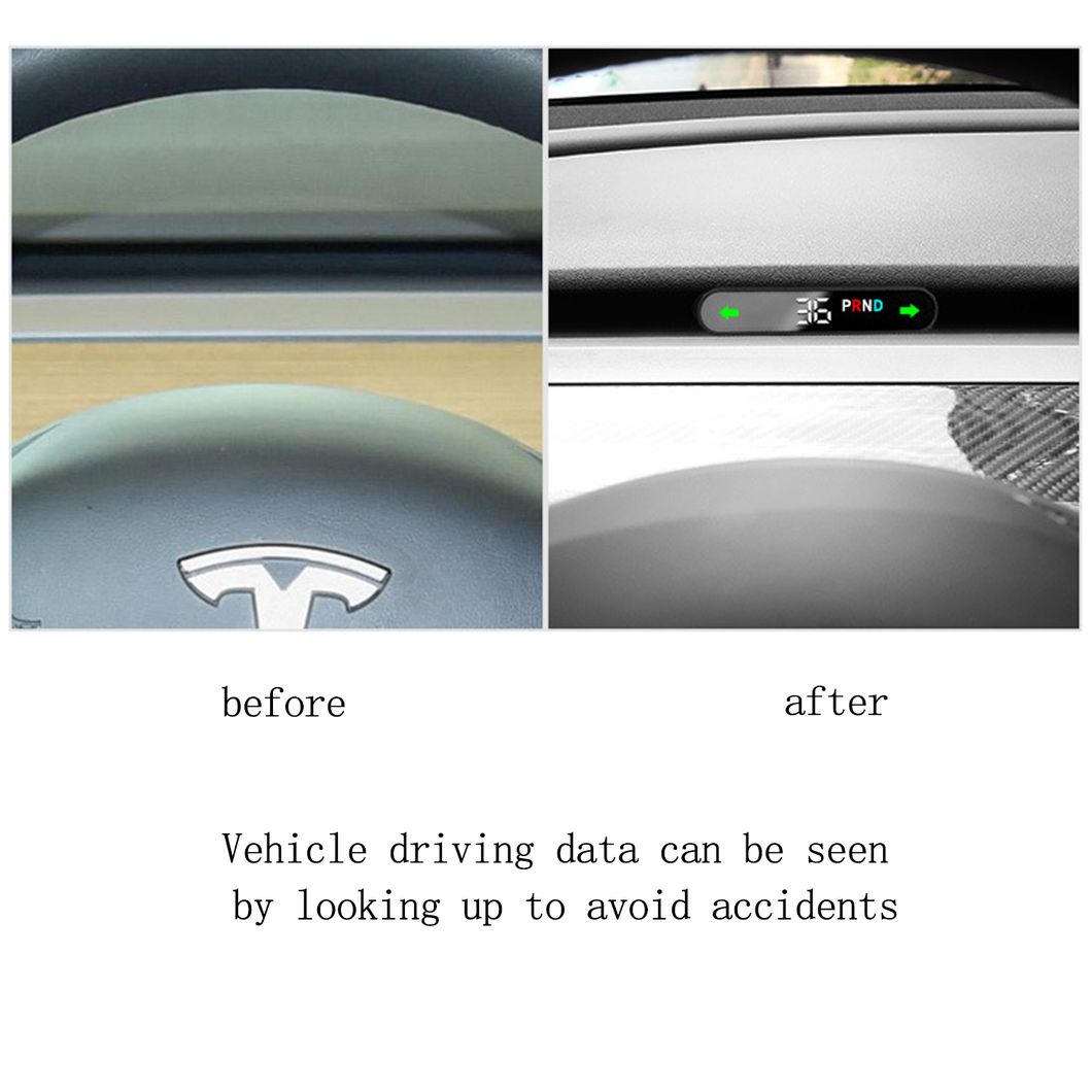 Hidden Head up Display for Tesla Model 3 Model Y LCD Instrument
