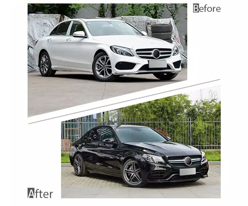 High-Quality Hot Sales 2016-2019 for Pd Wide Style Body Kit for Mercedes C Class W205 Coupe C63 C200 C300 Spoiler Front Bumper