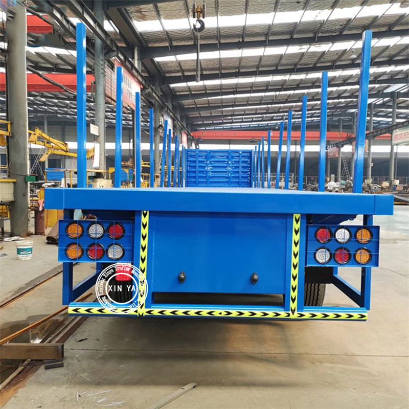 20FT Log Semi Trailer Low Chassis Lumbering Use Transport Log Flat Bed Timber Trailer Wood Transport Trailer Truck