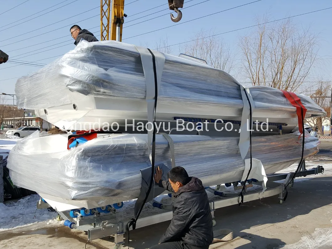 Haoyu Boat Luxury Speed Boat, Rescue Boat, Fiberglass Boat Rib Boat Hypalon Boat Rib580c