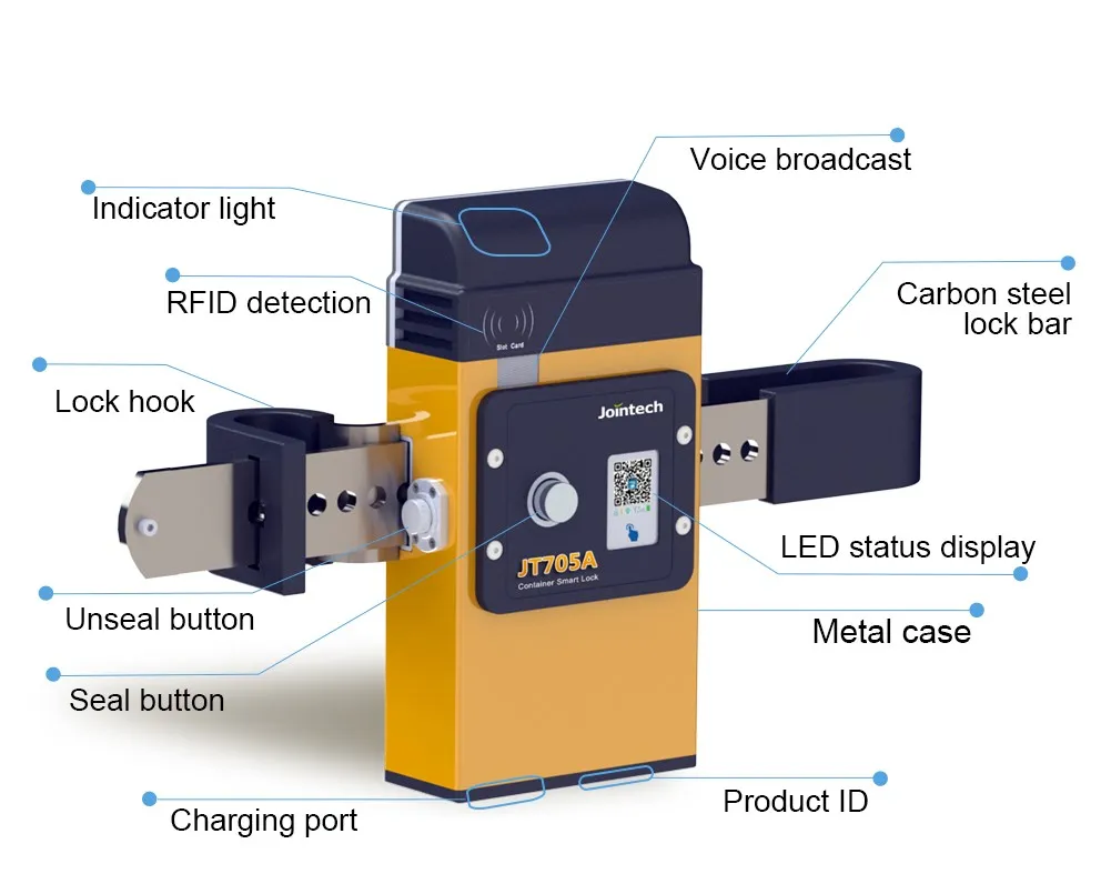 Jointech Jt705A Robust Strong GPS GSM 4G Bluetooth Online Tracking Truck Lock