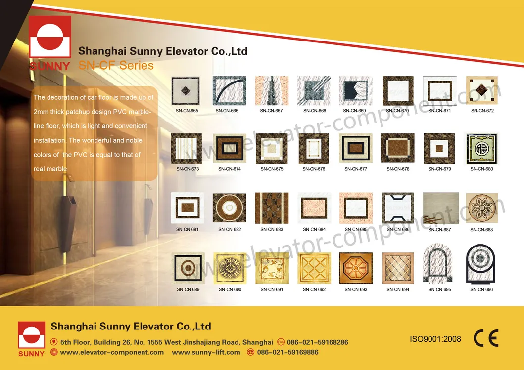 Different Design Elevator Lift Cabin Floor