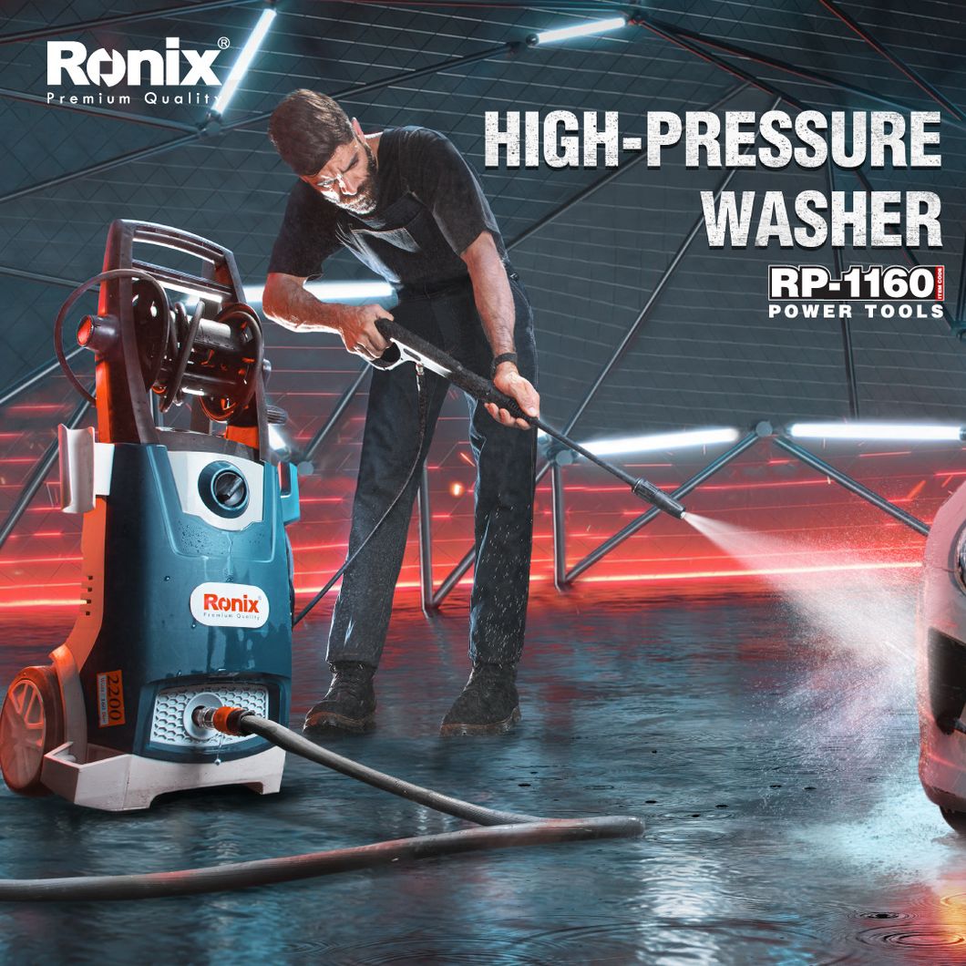 Ronix Model RP-1160 2200W Power Tools 160bar Induction Carwash Automatic Car Wash Machine for Cleaning