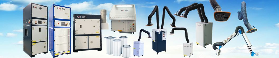 2020 Kaisen Economical Mobile Fume Extractor with One Suction Arm250mm Ksz-3.0d2