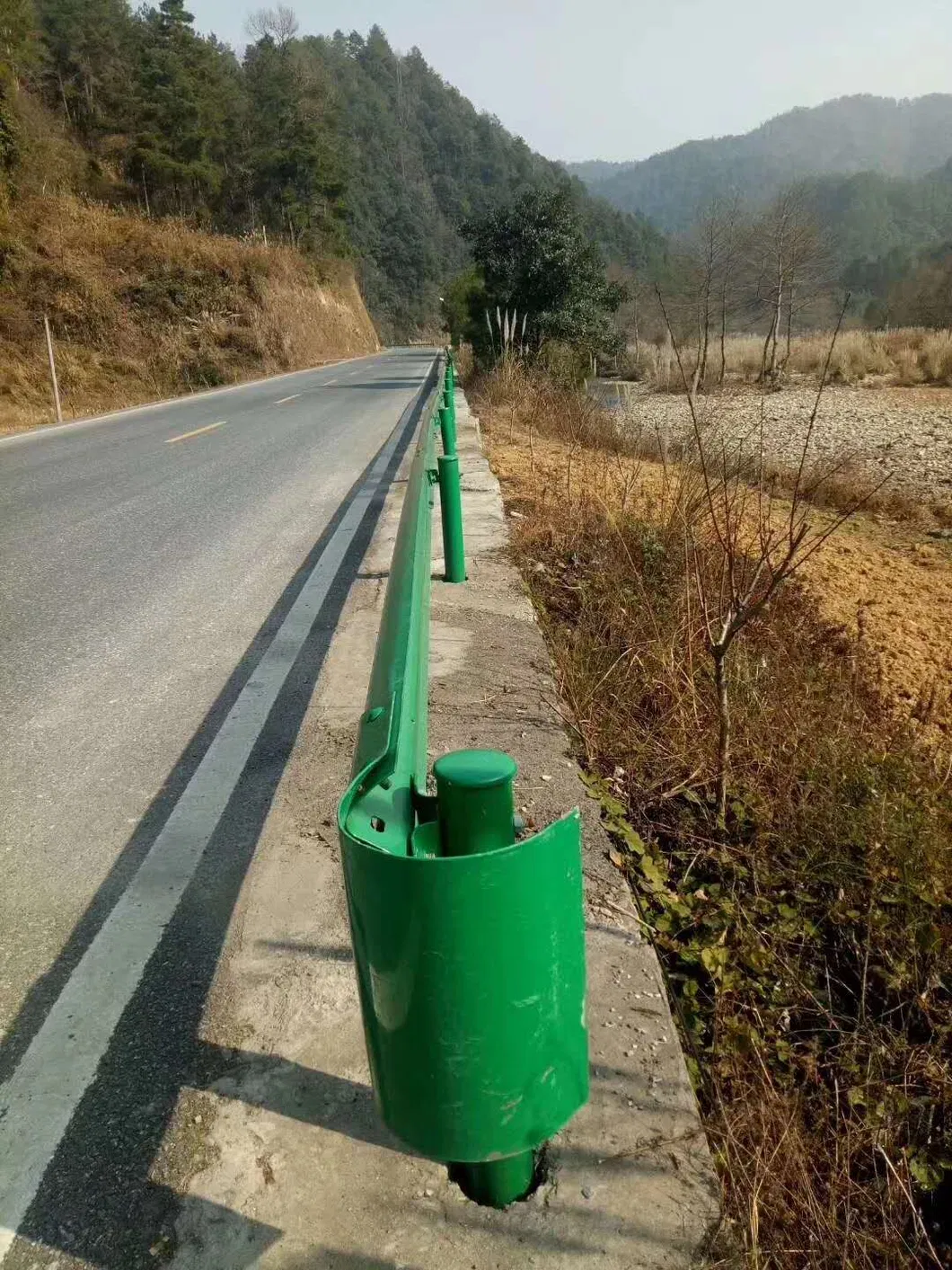 Road Traffic Safety Galvanized Steel Guardrail Highway Guardrails