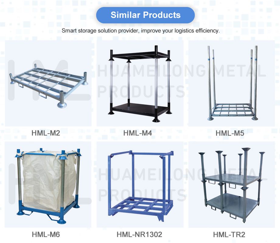 Huameilong Hot DIP Galvanized Warehouse Movable Steel Pipe Storage Rack
