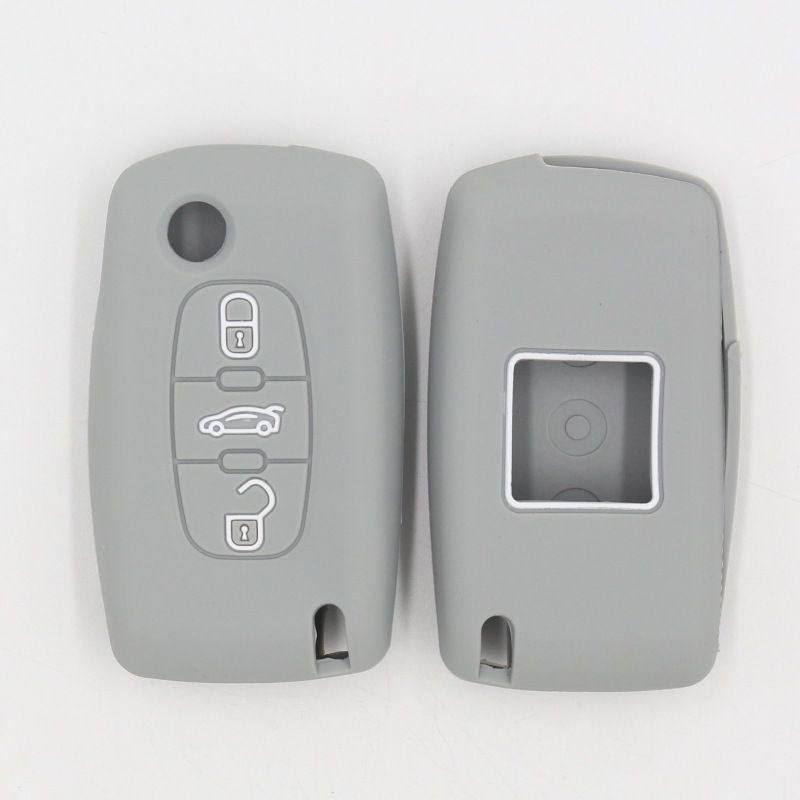 Soft Rubber Car Key Case Cover for P Eugeot Universal