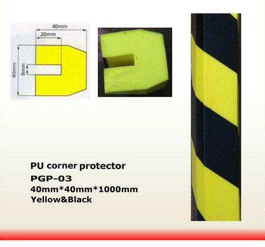 for Parking Lot Yellow/ Black PU Corner Protector Damper