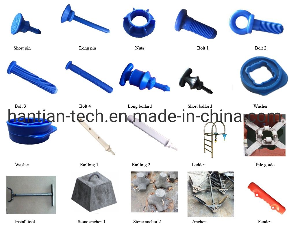Acid Resistant Solid Plastic HDPE Modular Floating Plastic Structure Pontoon