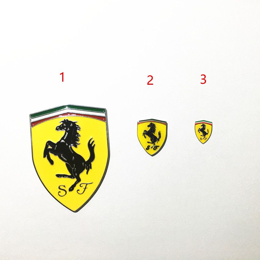 Metal Logo Emblem Side Badge Sticker Decal Fender Hood Trunk Italia Flag Badge for Italian Side Logo