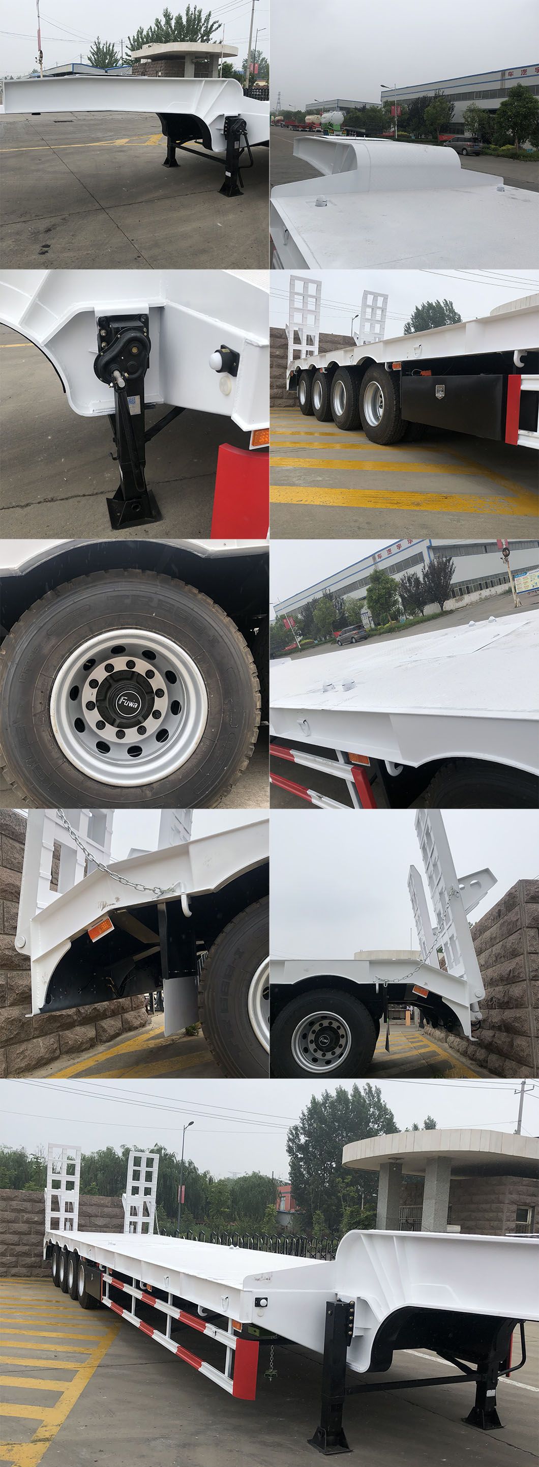 2/3/4 Axles 50-100 Tons Low Bed Lowboy Loader Drop Deck Heavy Duty Dolly Semi Trailer From China Factory Produce