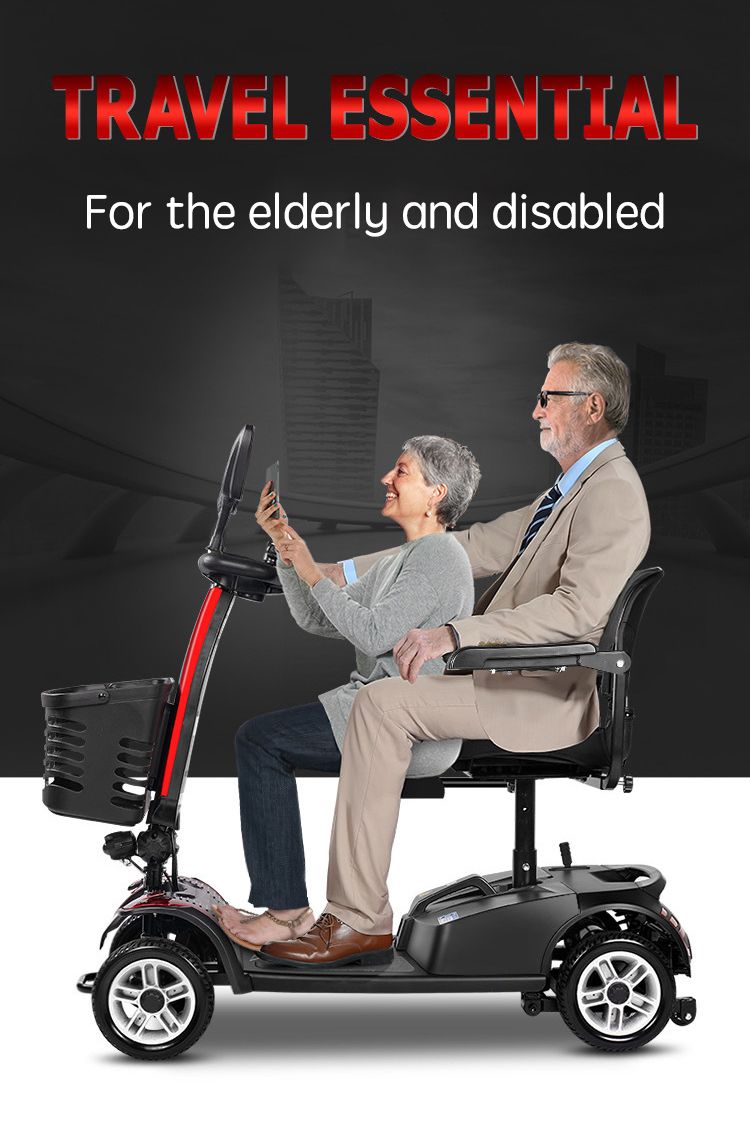 4 Wheel Mobility Scooter Handicapped Travel Use Electric Mobility Scooter for Elderly Disabled Person