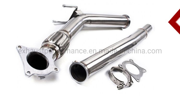 Stainless Steel 201 Polished Turbo Catless Exhaust Downpipe for VW Golf