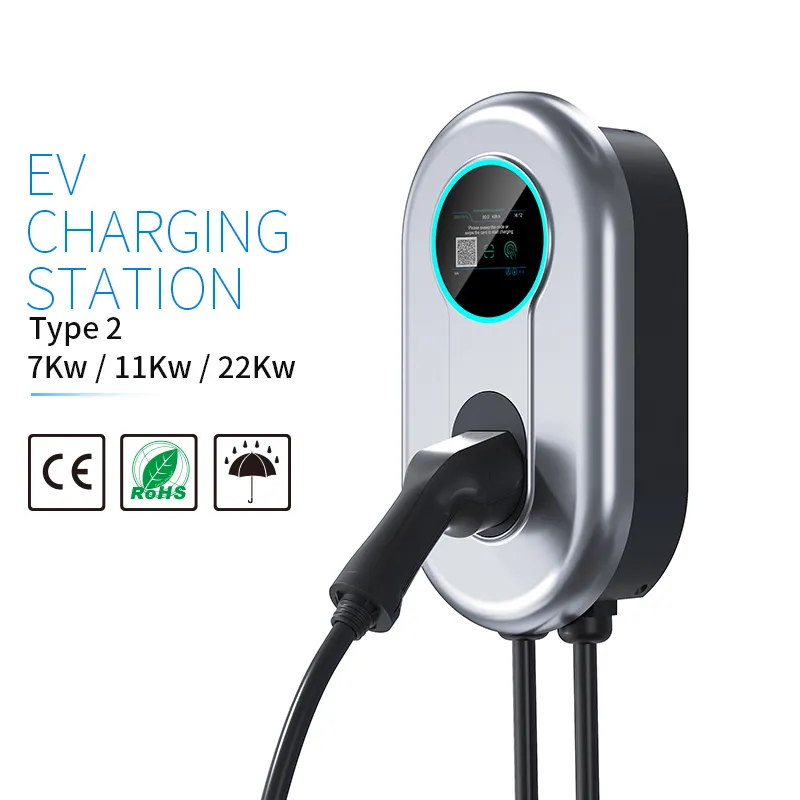 for Tesla Home Charging Station Portable Electric Charger Type 2 EV Charger Axfast 32AMP Level 2 Portable Electric Vehicle Charger