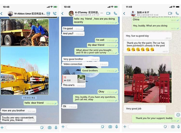 Aoheng 3 Axle 60 Ton Trailer for Sale Loader Lowbed Low Bed Truck Semi Trailer