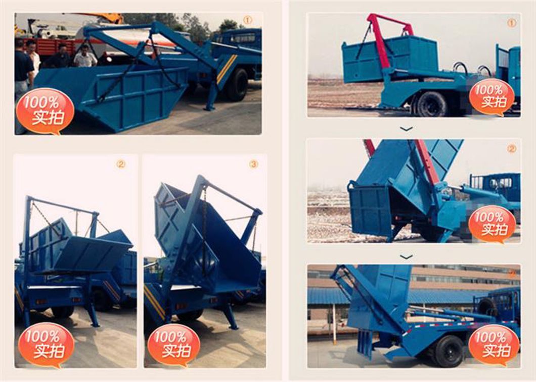 Sinotruk HOWO 4X2 266HP Skip Loader Swing Arm Garbage Truck