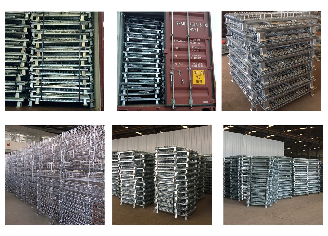 Customized Logistic Collapsible Wire Mesh Roll Cage for Express Delivery