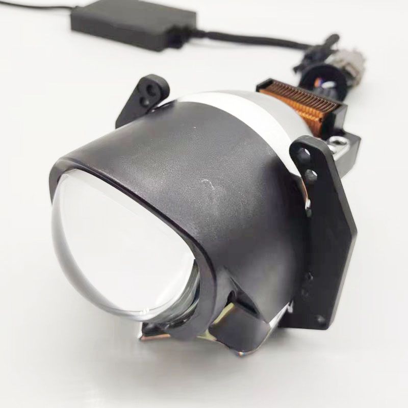 New Design Smart Car Bi LED Projector Lens Headlight with Laser High Beam 3 Pieces Fan Cooling High Power 130W 6000K Intelligent Auto Lights for Car Factory