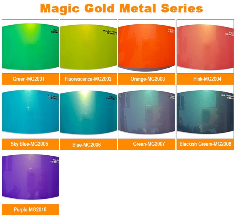 Tsautop 5*59FT Magic Gold Purple Vinyl &Ice Film Many Colors Car Wrap