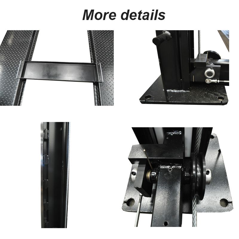 Double Wide 4 Post Car Parking Lift Space with Compact Design
