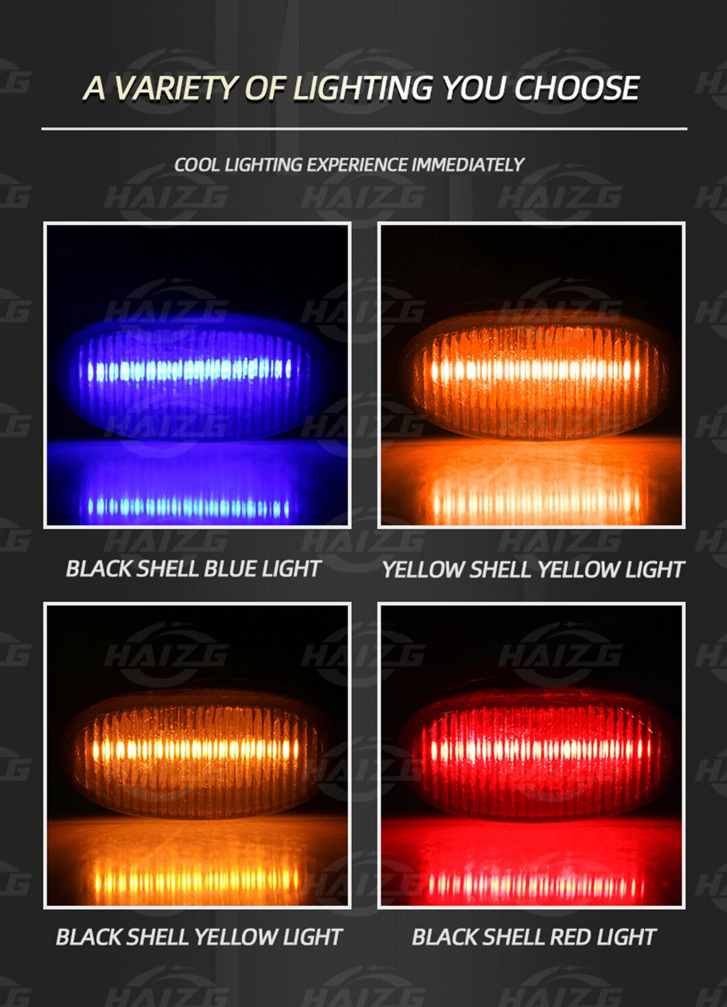 Haizg Hot Sell Universal Car LED Headlight DRL LED Daytime Running Light 4LED 5LED 6LED Anti-Fog Lights Decorative Warning Light