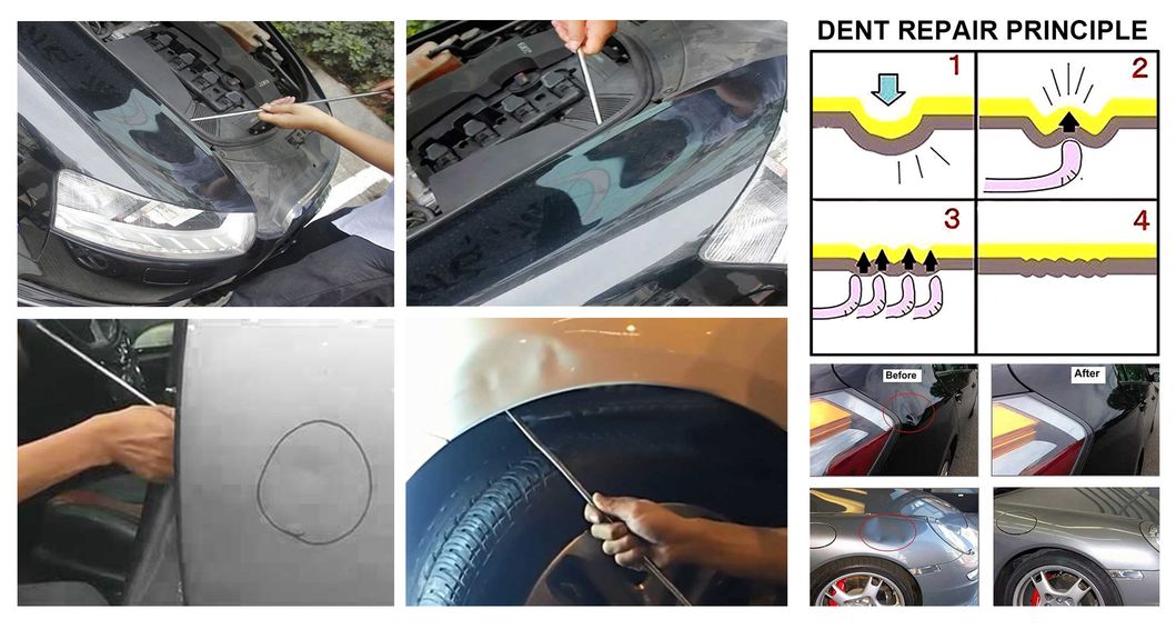 Car Paintless Bodywork Remover Tools Auto Body Hail Dent Removal Repair Kits