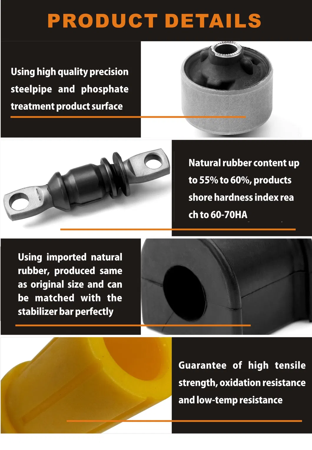 Eep Auto Parts Rubber Rear Suspension Control Arm Bushing for Nissan X-Trail T31 55045-Jd000