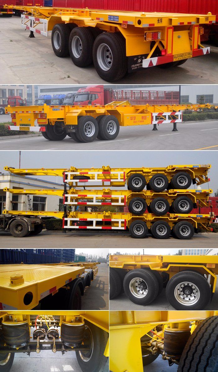 2/3 Axle 40FT Container Skeleton Skeletal Truck Tractor Semi Trailer