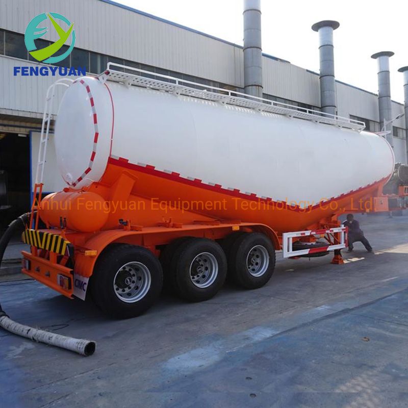 V Shape Pneumatic Cement Tank Trailer 35cbm 55 Cube Bulk Cement Trailer