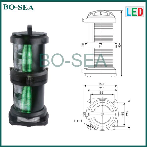 Cxh-101pl LED Double-Deck Marine Navigation Signal Light for 50m or Above 50m Boat