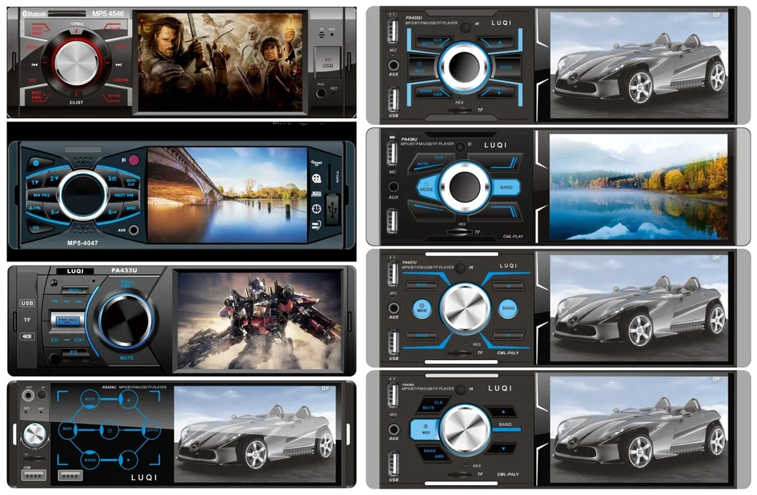 Two USB Touch Screen 1 DIN Car MP5 Audio Player
