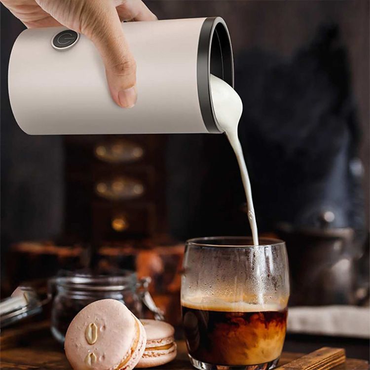 M07 Split Milk Foaming Machine for Home Use Milk Stirrer Stainless Steel Electric Milk Froth Machine with Non-Stick Coating