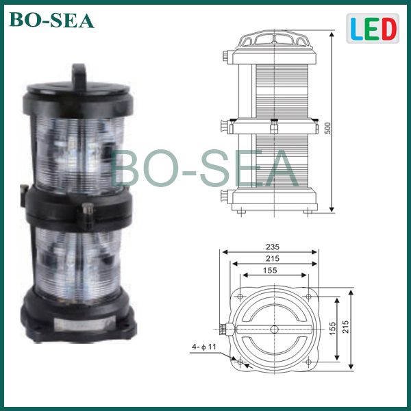 Cxh-101pl LED Double-Deck Marine Navigation Signal Light for 50m or Above 50m Boat