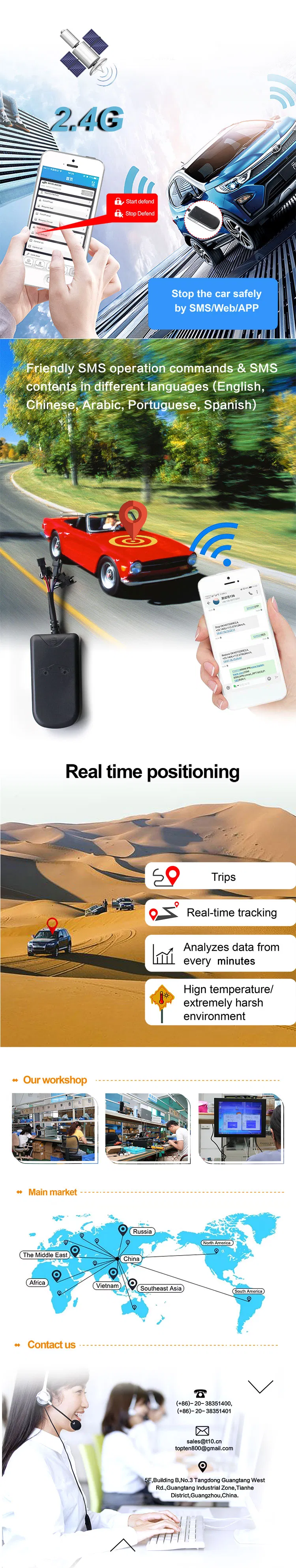 Real Time Warterproof Mini GPS Tracker for Vehicle/Motorcycle with CE FCC Certificate-Ef