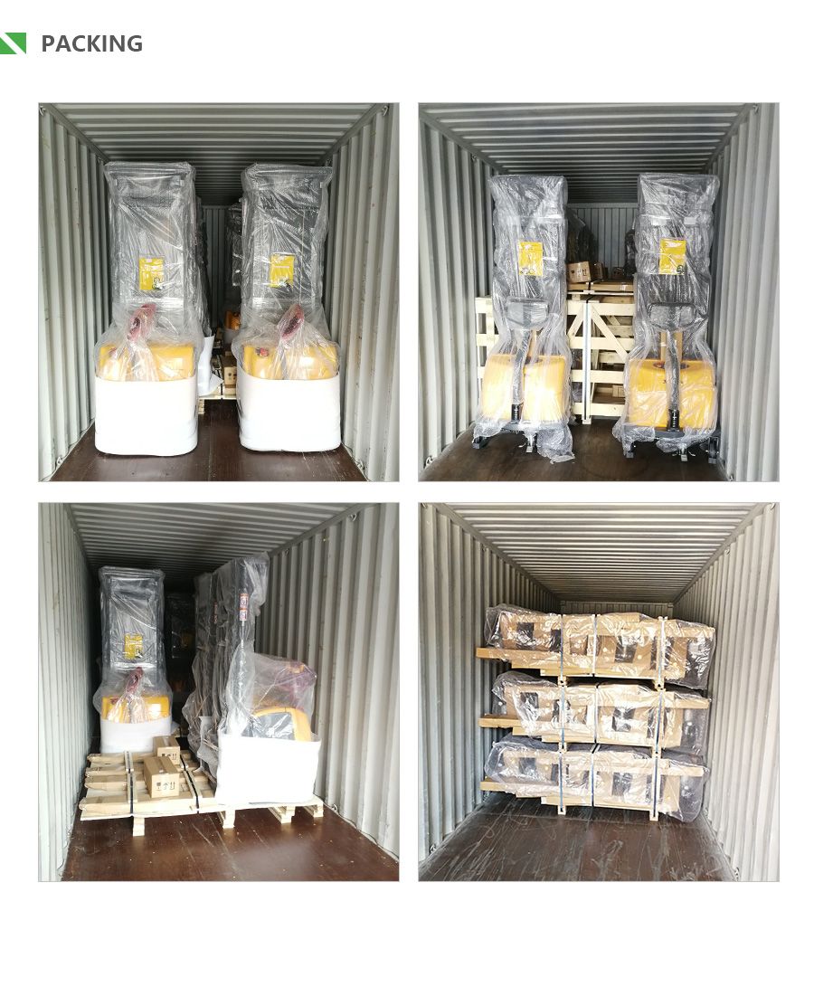 0.5/1.0ton Hydraulic Manual Stacker Forklift with Straddle Legs and Adjustable Forks