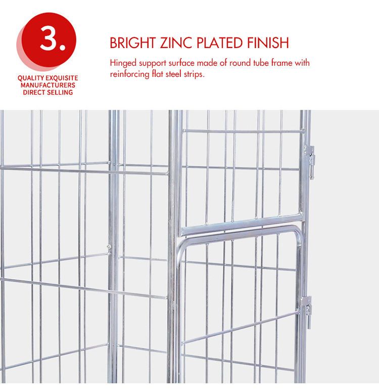 Basic Customization Lightweight Laundry Storage Transport Wire Cage Trolley