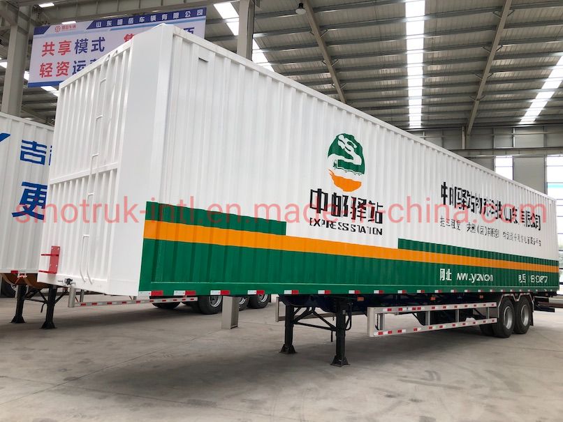 High Quality 3 Axles Van Type Logistic Cargo Box Trailer for Sale